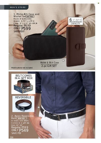 thumbnail - Avon offer  - 1.2.2023 - 28.2.2023 - Sales products - gift set, belt, wallet. Page 123.