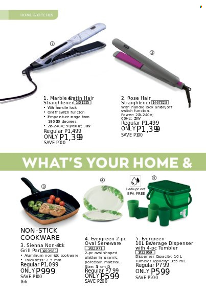 thumbnail - Avon offer  - 1.2.2023 - 28.2.2023 - Sales products - dispenser, cookware set, tumbler, straightener. Page 163.