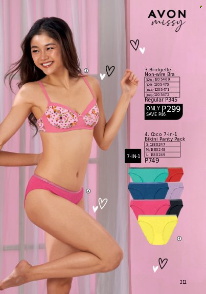 thumbnail - Avon offer  - 1.2.2023 - 28.2.2023 - Sales products - Avon, bikini, bra. Page 206.