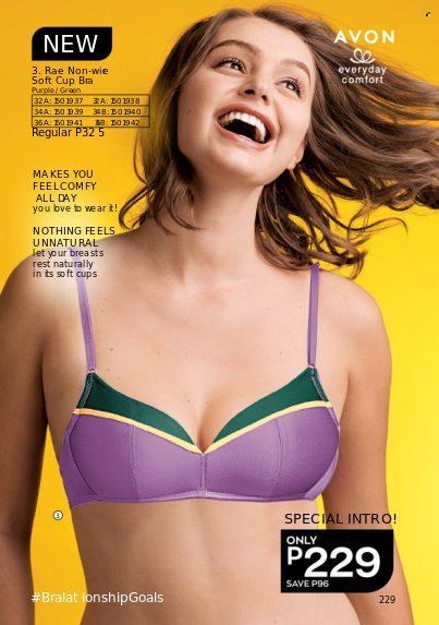 thumbnail - Avon offer  - 1.2.2023 - 28.2.2023 - Sales products - Avon, cup, bra. Page 223.