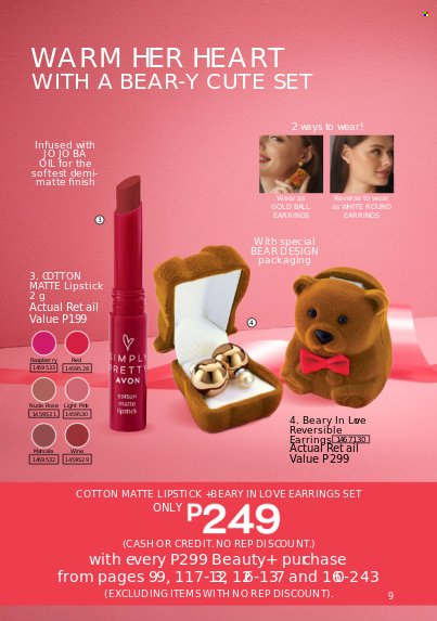 thumbnail - Avon offer  - 1.2.2023 - 28.2.2023 - Sales products - Avon, lipstick, earrings. Page 9.