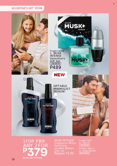 thumbnail - Avon offer  - 1.2.2023 - 28.2.2023 - Sales products - Avon, fragrance, gift set. Page 14.