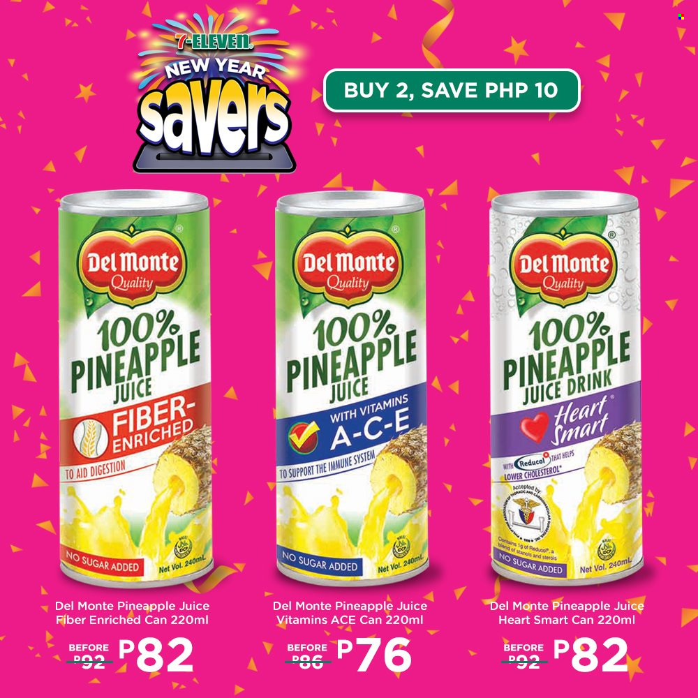 thumbnail - 7 Eleven offer  - 25.1.2023 - 21.3.2023 - Sales products - pineapple, Ace, Del Monte, pineapple juice, juice. Page 19.