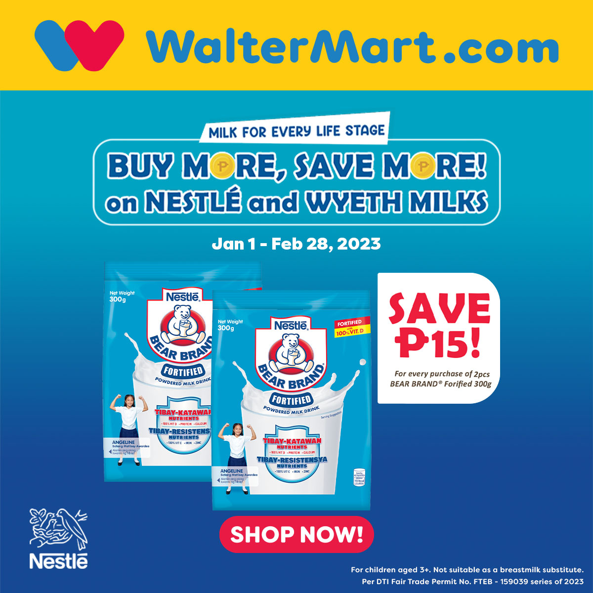 thumbnail - Walter Mart offer  - 1.2.2023 - 28.2.2023 - Sales products - powdered milk, calcium, zinc. Page 3.