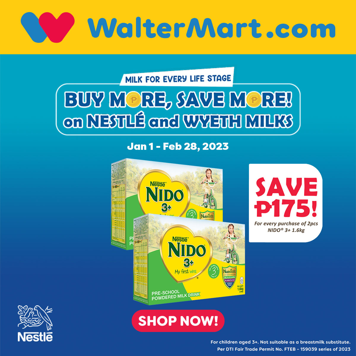 thumbnail - Walter Mart offer  - 1.2.2023 - 28.2.2023 - Sales products - powdered milk. Page 15.