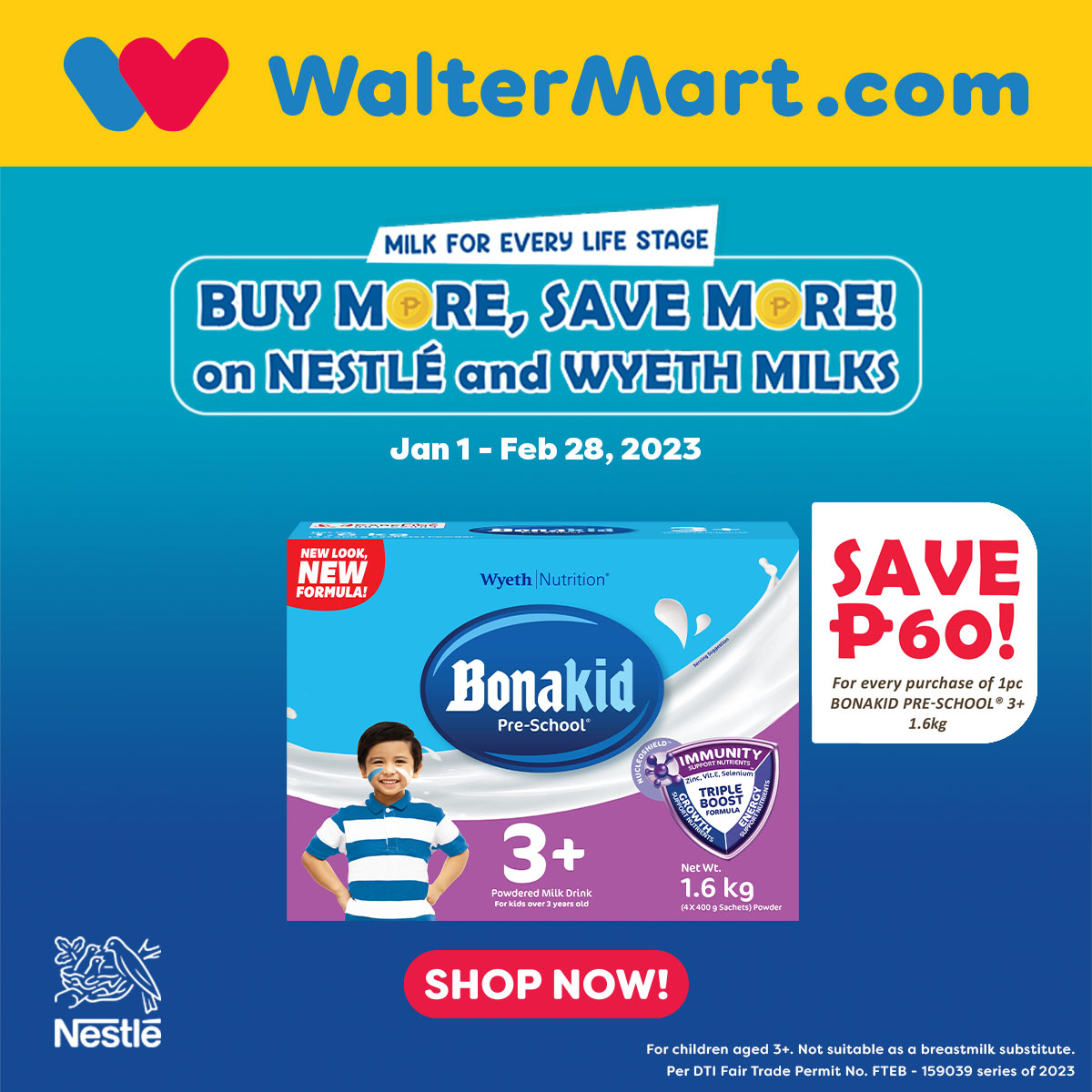 thumbnail - Walter Mart offer  - 1.2.2023 - 28.2.2023 - Sales products - powdered milk, Boost, zinc. Page 17.