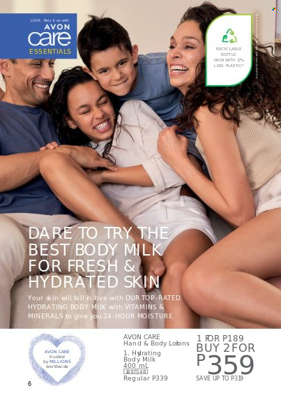 thumbnail - Avon offer  - 1.3.2023 - 31.3.2023 - Sales products - Avon, body milk. Page 6.