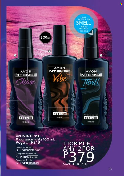 Avon offer  - 1.3.2023 - 31.3.2023 - Sales products - Avon, fragrance. Page 33.