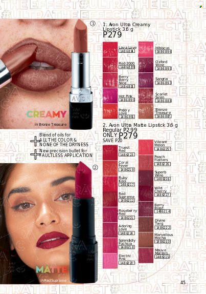 thumbnail - Avon offer  - 1.3.2023 - 31.3.2023 - Sales products - Avon, lipstick. Page 45.