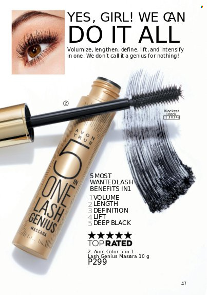 Avon offer  - 1.3.2023 - 31.3.2023 - Sales products - Avon, mascara. Page 47.