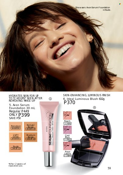 thumbnail - Avon offer  - 1.3.2023 - 31.3.2023 - Sales products - Avon, serum, makeup. Page 59.