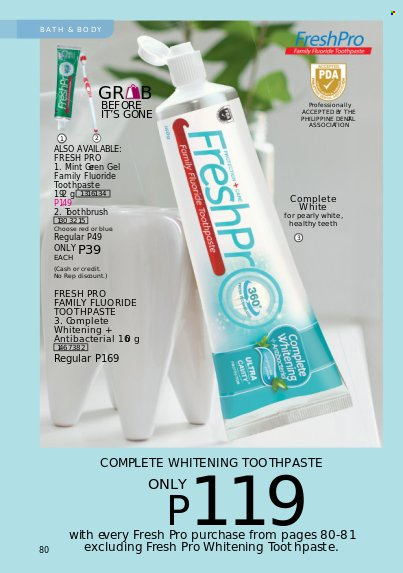 thumbnail - Avon offer  - 1.3.2023 - 31.3.2023 - Sales products - toothpaste. Page 80.