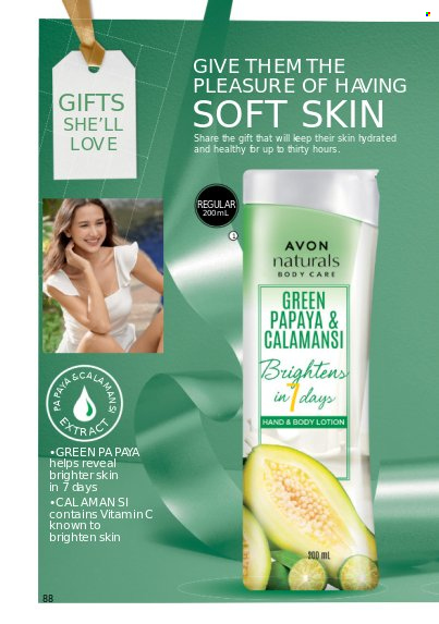 Avon offer  - 1.3.2023 - 31.3.2023 - Sales products - Avon, body lotion, vitamin c. Page 88.