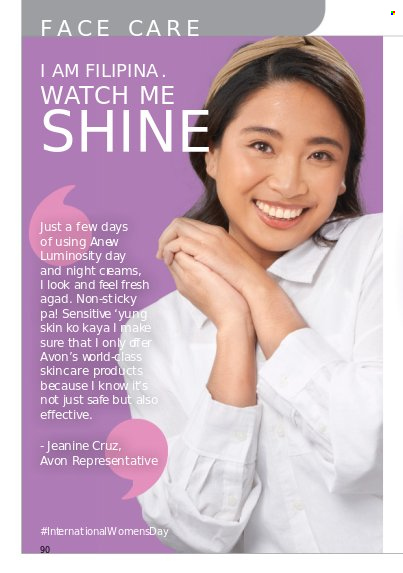 Avon offer  - 1.3.2023 - 31.3.2023 - Sales products - Avon, Anew, watch. Page 90.