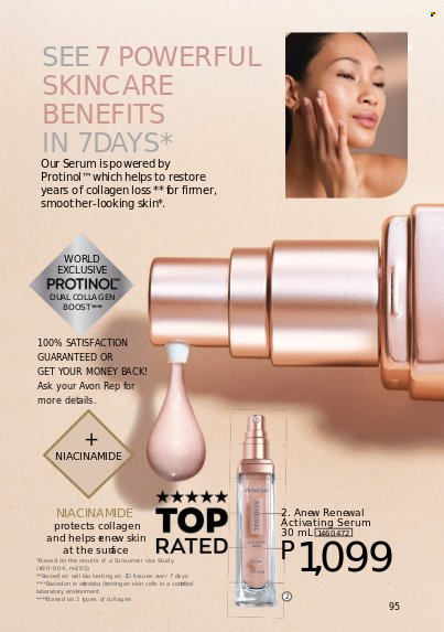 thumbnail - Avon offer  - 1.3.2023 - 31.3.2023 - Sales products - Avon, Anew, serum, Niacinamide. Page 95.