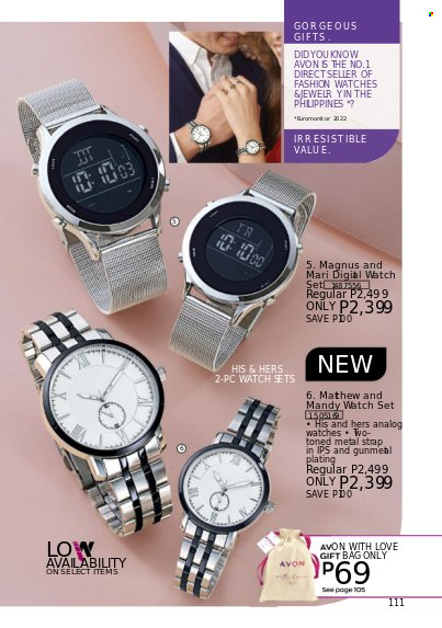 thumbnail - Avon offer  - 1.3.2023 - 31.3.2023 - Sales products - Avon, watch. Page 111.