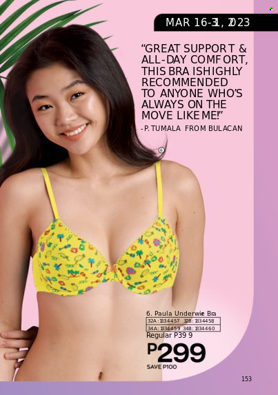 thumbnail - Avon offer  - 1.3.2023 - 31.3.2023 - Sales products - bra. Page 153.