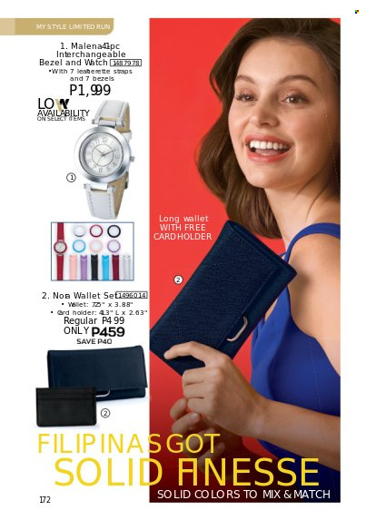 thumbnail - Avon offer  - 1.3.2023 - 31.3.2023 - Sales products - wallet, watch. Page 172.