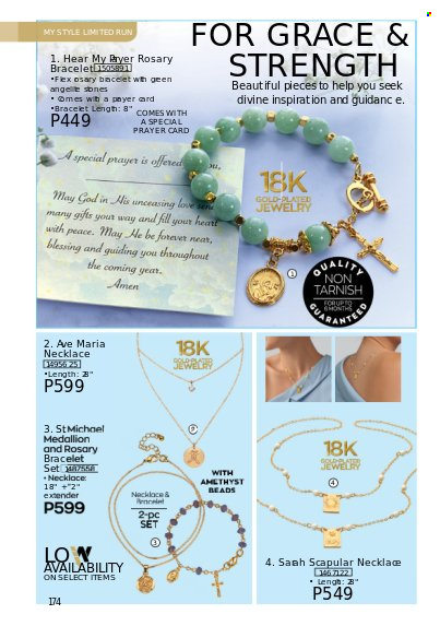Avon offer  - 1.3.2023 - 31.3.2023 - Sales products - bracelet, necklace, jewelry. Page 174.