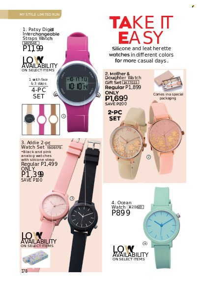 Avon offer  - 1.3.2023 - 31.3.2023 - Sales products - gift set, watch. Page 178.