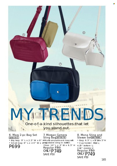 thumbnail - Avon offer  - 1.3.2023 - 31.3.2023 - Sales products - bag, cup, sling bag. Page 185.