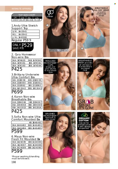thumbnail - Avon offer  - 1.3.2023 - 31.3.2023 - Sales products - cup, bra. Page 198.