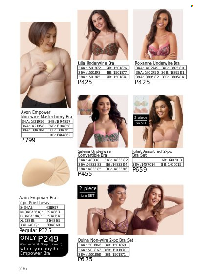 thumbnail - Avon offer  - 1.3.2023 - 31.3.2023 - Sales products - Avon, bra. Page 206.