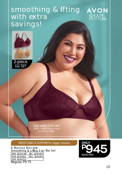 thumbnail - Avon offer  - 1.3.2023 - 31.3.2023 - Sales products - Avon, bra. Page 217.