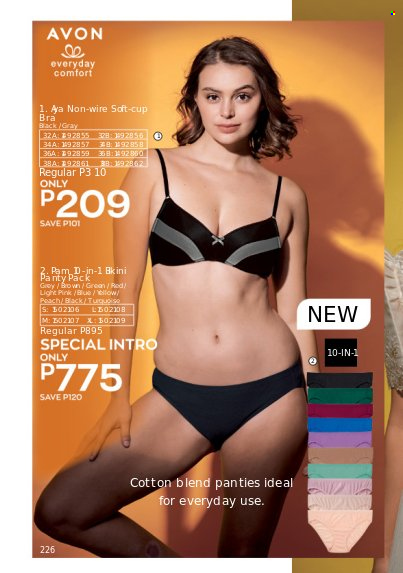 Avon offer  - 1.3.2023 - 31.3.2023 - Sales products - Avon, cup, bra, panties. Page 226.