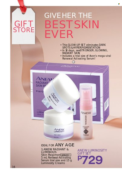 thumbnail - Avon offer  - 1.3.2023 - 31.3.2023 - Sales products - Anew, serum, gift set. Page 16.
