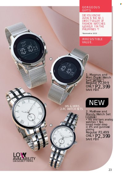 thumbnail - Avon offer  - 1.3.2023 - 31.3.2023 - Sales products - Avon, watch. Page 23.