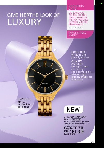 thumbnail - Avon offer  - 1.3.2023 - 31.3.2023 - Sales products - Avon, watch. Page 25.