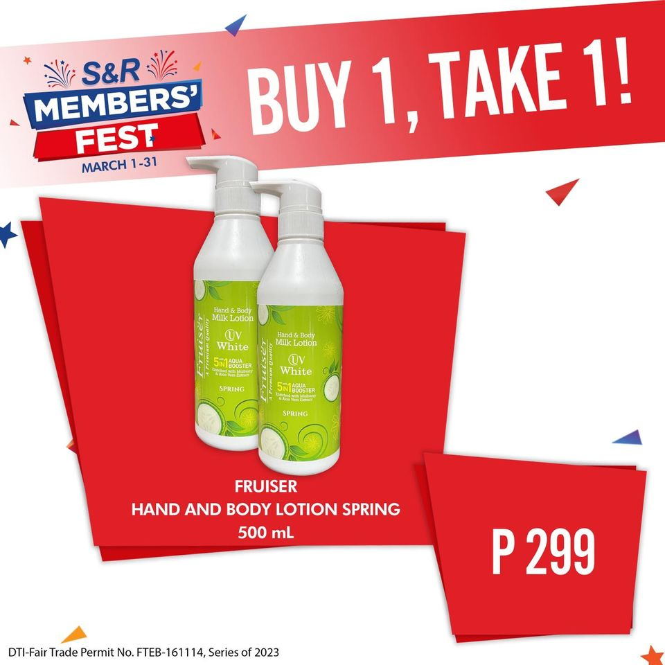 thumbnail - S&R Membership Shopping offer  - 1.3.2023 - 31.3.2023 - Sales products - body lotion, body milk. Page 46.