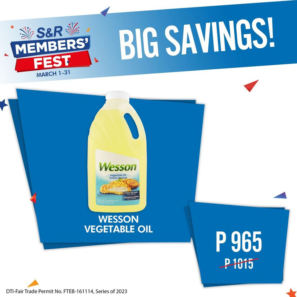 thumbnail - S&R Membership Shopping offer  - 1.3.2023 - 31.3.2023 - Sales products - vegetable oil, oil. Page 48.