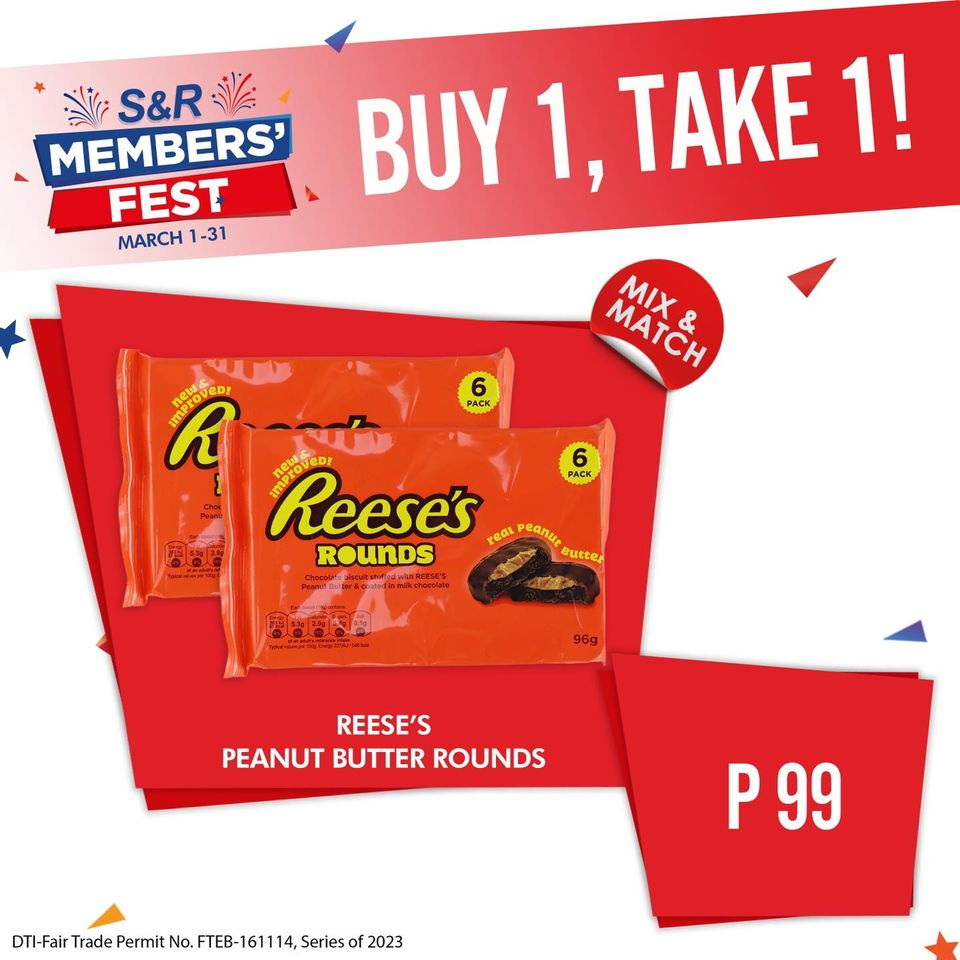 thumbnail - S&R Membership Shopping offer  - 1.3.2023 - 31.3.2023 - Sales products - Reese's, milk chocolate, biscuit, peanut butter. Page 36.