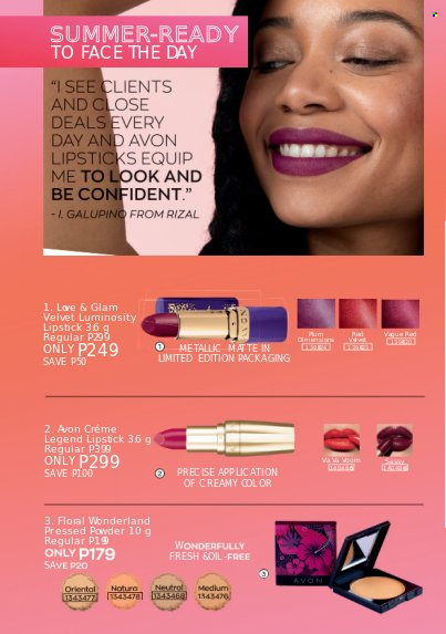 thumbnail - Avon offer  - 16.3.2023 - 31.3.2023 - Sales products - Voom, Avon, lipstick, face powder. Page 12.