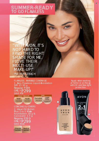 thumbnail - Avon offer  - 16.3.2023 - 31.3.2023 - Sales products - Avon, True Color, corrector, makeup. Page 16.