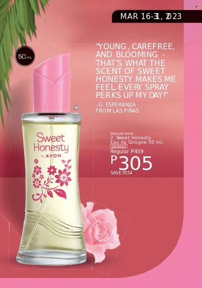 thumbnail - Avon offer  - 16.3.2023 - 31.3.2023 - Sales products - Avon, Carefree, cologne. Page 19.