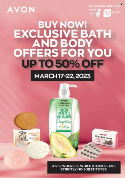 thumbnail - Avon offer  - 17.3.2023 - 22.3.2023 - Sales products - Avon. Page 1.