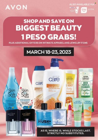 Avon offer  - 18.3.2023 - 23.3.2023 - Sales products - Avon, jewelry. Page 1.