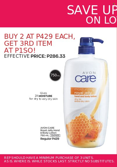 Avon offer  - 18.3.2023 - 23.3.2023 - Sales products - Avon, royal jelly, body lotion. Page 24.