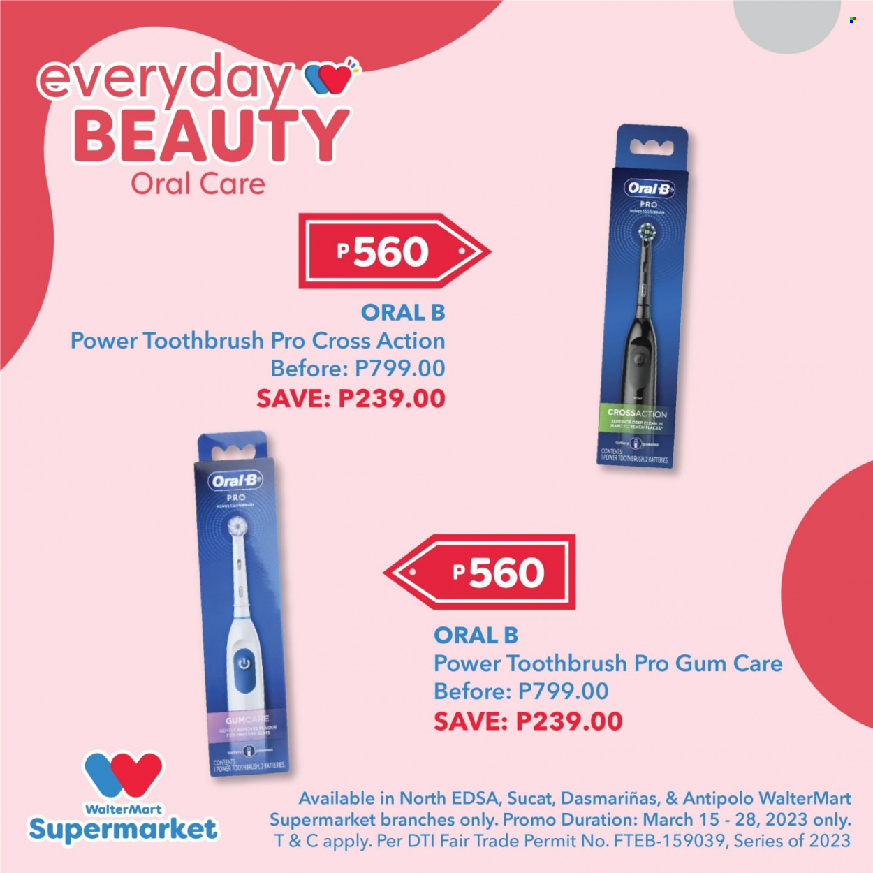 thumbnail - Walter Mart offer  - 15.3.2023 - 28.3.2023 - Sales products - toothbrush, Oral-B. Page 2.