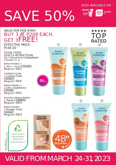 thumbnail - Avon offer  - 24.3.2023 - 31.3.2023 - Sales products - Avon, serum, anti-perspirant, deodorant. Page 7.
