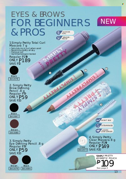 thumbnail - Avon offer  - 1.4.2023 - 30.4.2023 - Sales products - mascara. Page 13.
