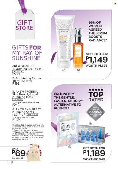 thumbnail - Avon offer  - 1.4.2023 - 30.4.2023 - Sales products - Avon, Anew, serum, vitamin c. Page 130.