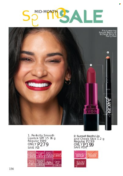 thumbnail - Avon offer  - 1.4.2023 - 30.4.2023 - Sales products - lipstick. Page 156.