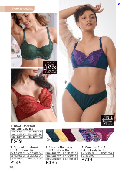 thumbnail - Avon offer  - 1.4.2023 - 30.4.2023 - Sales products - cup, bikini, bra. Page 186.