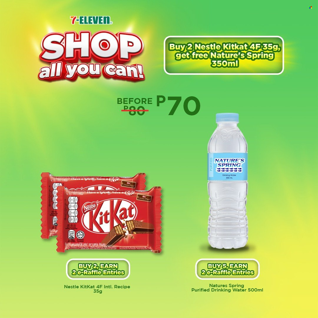 thumbnail - 7 Eleven offer  - 17.5.2023 - 27.6.2023 - Sales products - Nestlé, KitKat, water. Page 12.