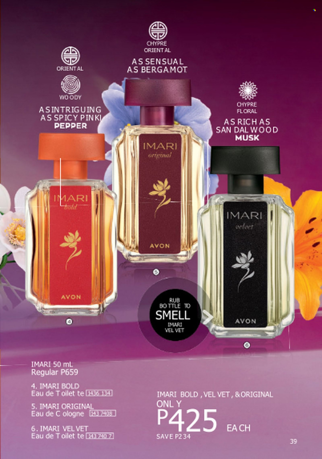 thumbnail - Avon offer  - 1.6.2023 - 30.6.2023 - Sales products - Avon, cologne, Imari. Page 39.