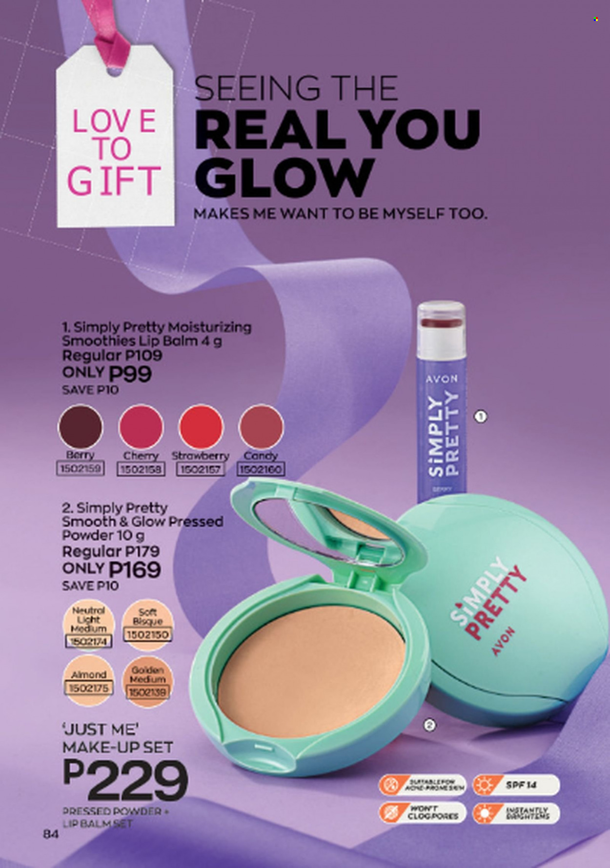 thumbnail - Avon offer  - 1.6.2023 - 30.6.2023 - Sales products - Avon, lip balm, makeup, face powder. Page 84.